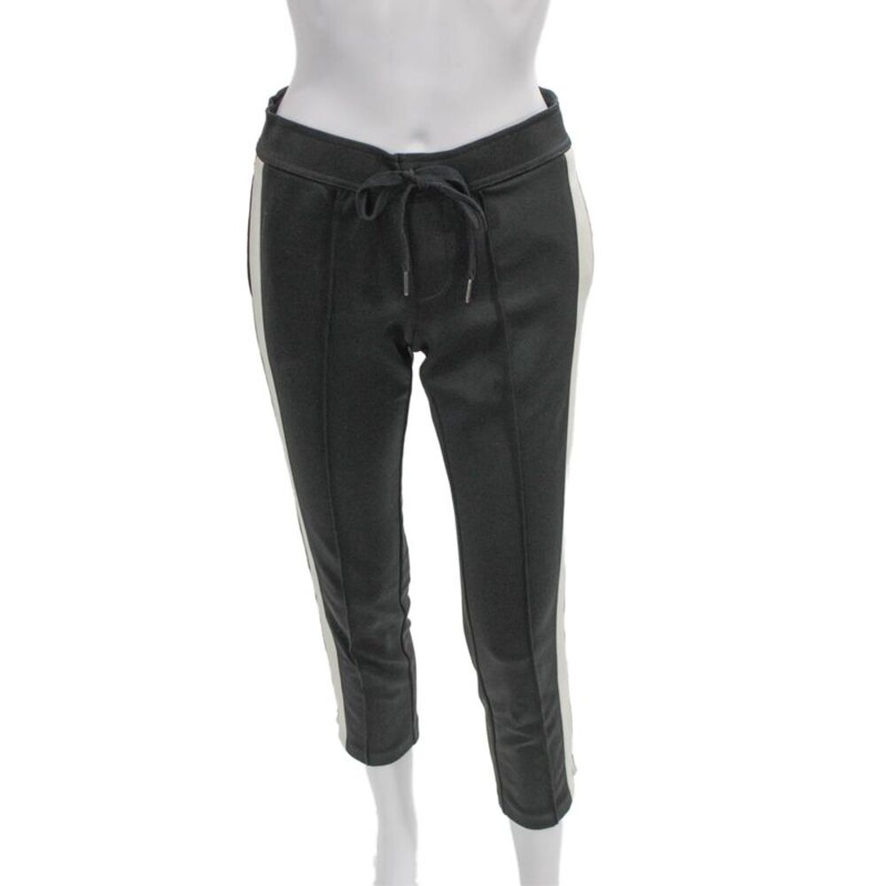 Pam & Gela Womens Track Pants Striped Gray Drawstring Polyester Size PP